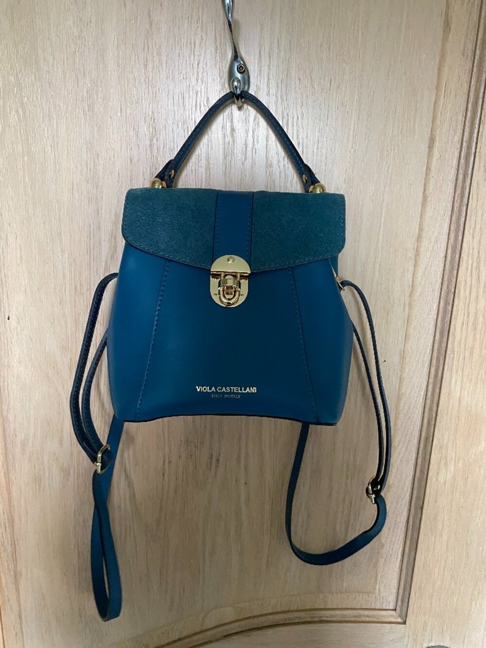 Small navy italian backpack